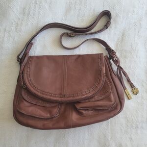Lucky Brand Leather Crossbody Shoulder Bag in Brown